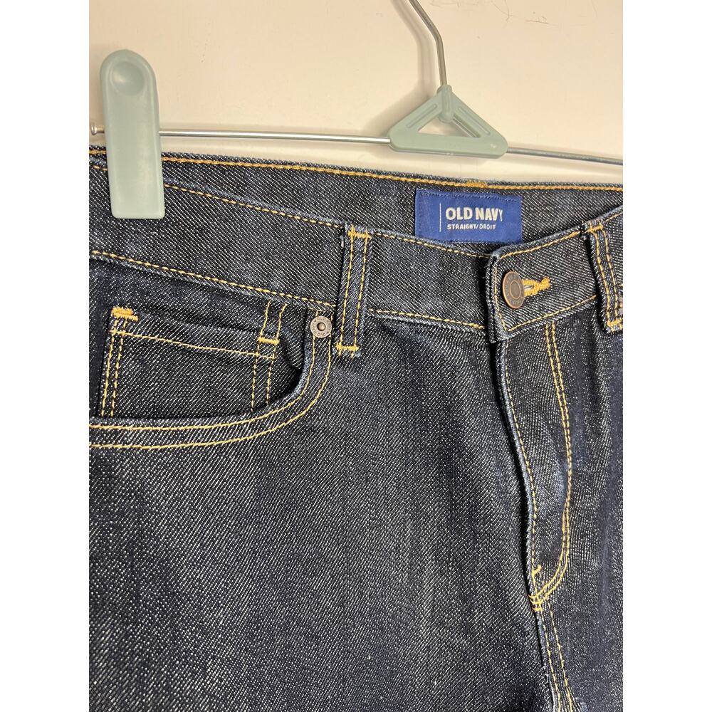 Womens Old Navy Dark Denim Jeans Size 14 Straight - Picture 2 of 8